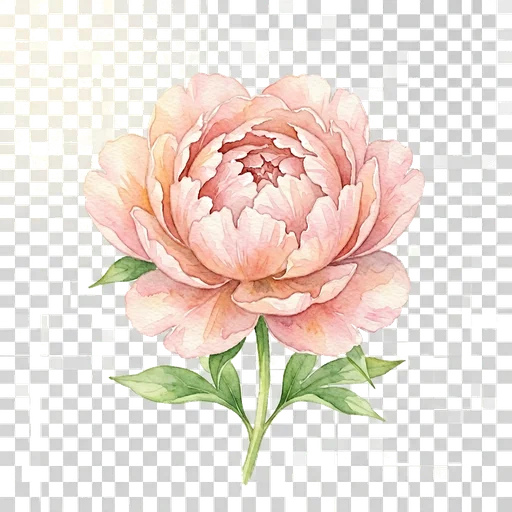 Peony digital bouquet flower